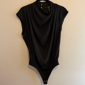 Express Black Cowl Neck Bodysuit